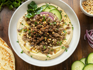 CHEF FAVORITE! HUMMUS BOWLS WITH SPICED GROUND BEEF