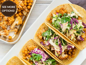 CAULIFLOWER CHICKPEA TACOS