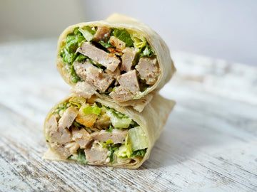CHICKEN SAUSAGE CAESAR WRAPS