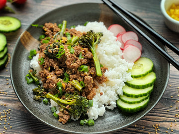 SEASONAL FAVORITE! FIRECRACKER BEEF + BROCCOLINI BOWLS
