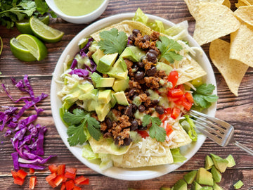 FAMILY FAVORITE! TACO SALAD WITH SEASONED GROUND BEEF