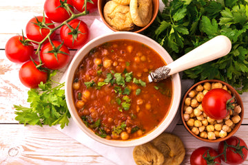 HARIRA (MOROCCAN LENTIL + CHICKPEA SOUP)