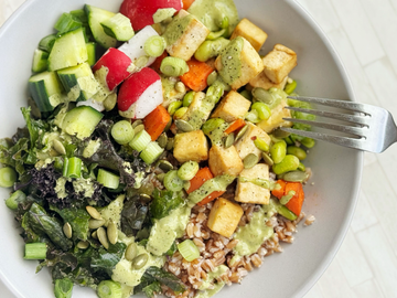 NEW! GODDESS POWER GRAIN BOWLS WITH ROASTED TOFU + FARRO