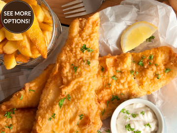 BEER BATTERED COD + CHIPS