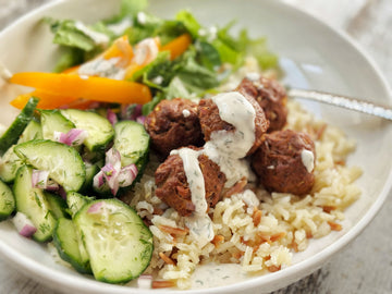 TURKISH MEATBALL PILAF BOWLS