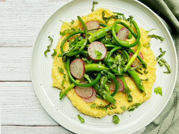 CREAMY POLENTA WITH SPRING VEGETABLES