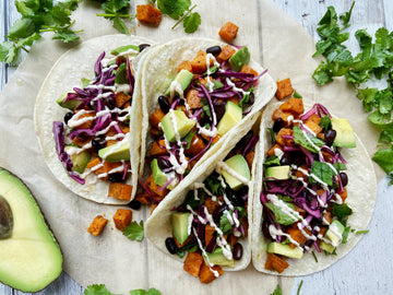 SWEET POTATO + BLACK BEAN TACOS